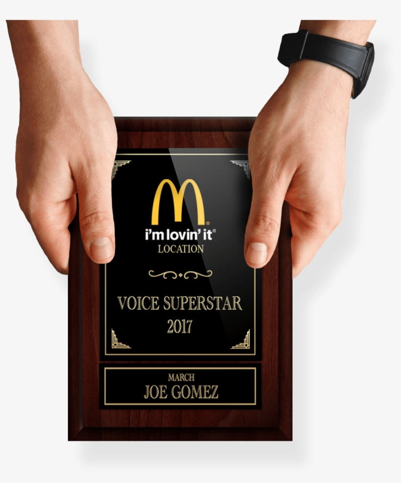 Voice Superstar Plaque Award - Wood, transparent png