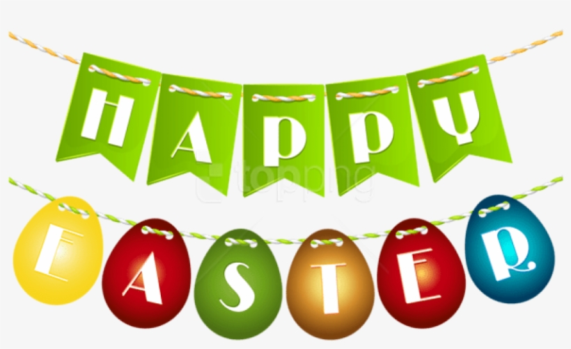 Free Png Download Happy Easter Egg Streamer Png Images - Happy Easter Clipart, transparent png