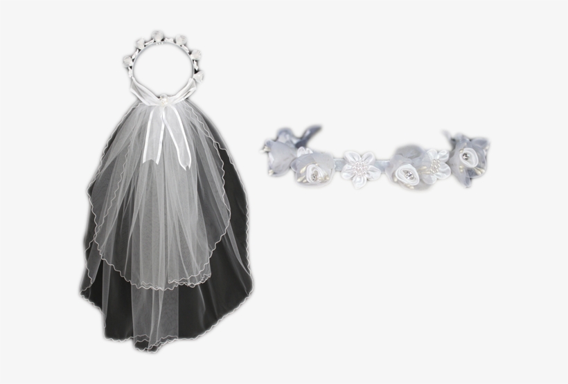 Beautiful White First Communion Veil - Locket, transparent png