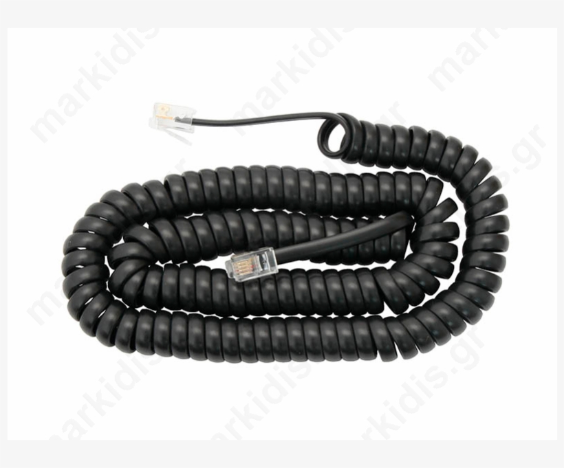 Phone Cord Spiral Black Sp1084p4cb - Cable, transparent png