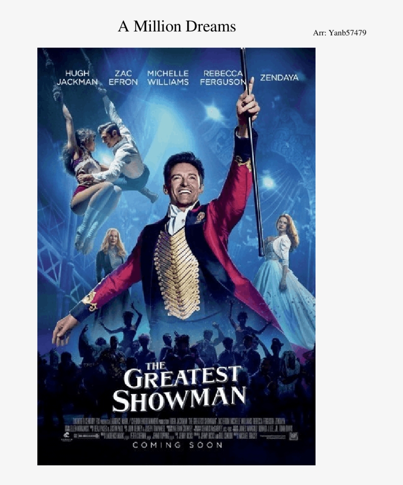 A Million Dreams {complete } - Master Showman Movie, transparent png