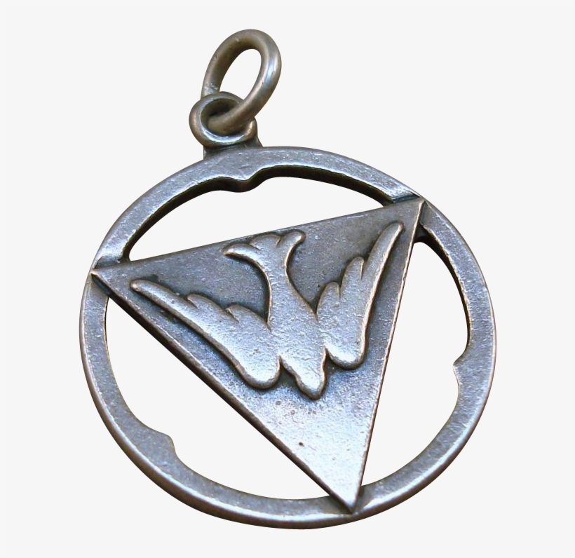 Vintage Sterling Christian Dove Charm - Locket, transparent png