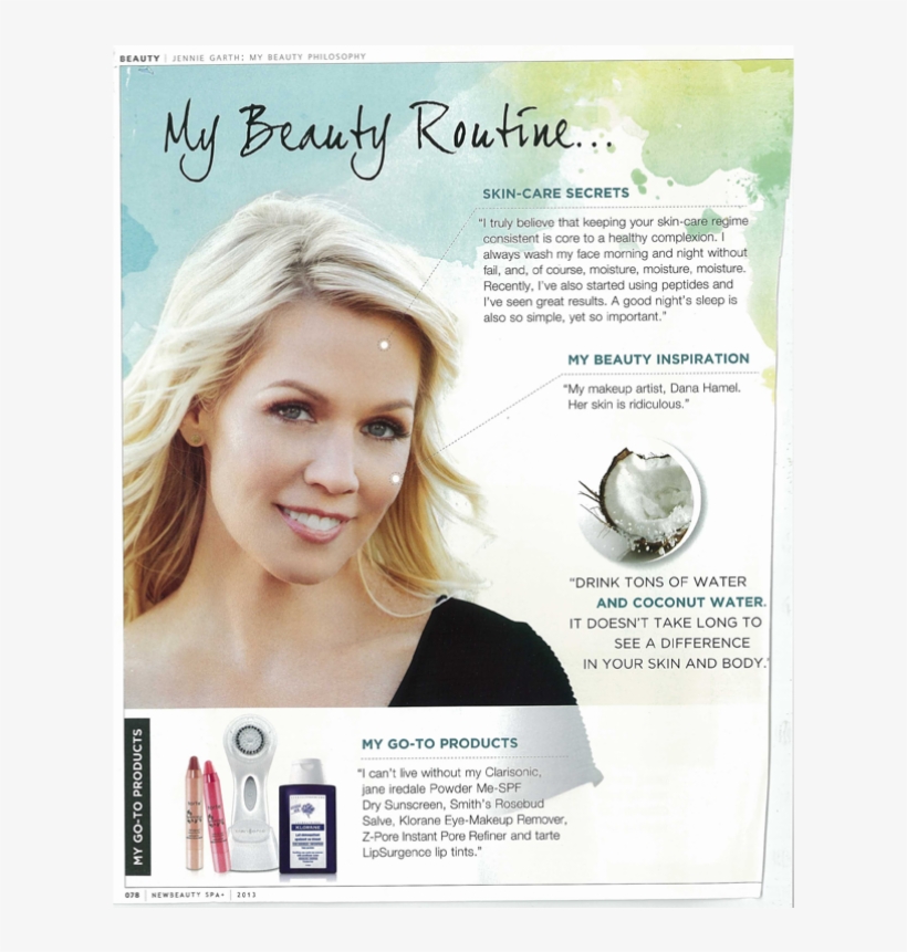 Jennie Garth Beauty Routine - Flyer, transparent png