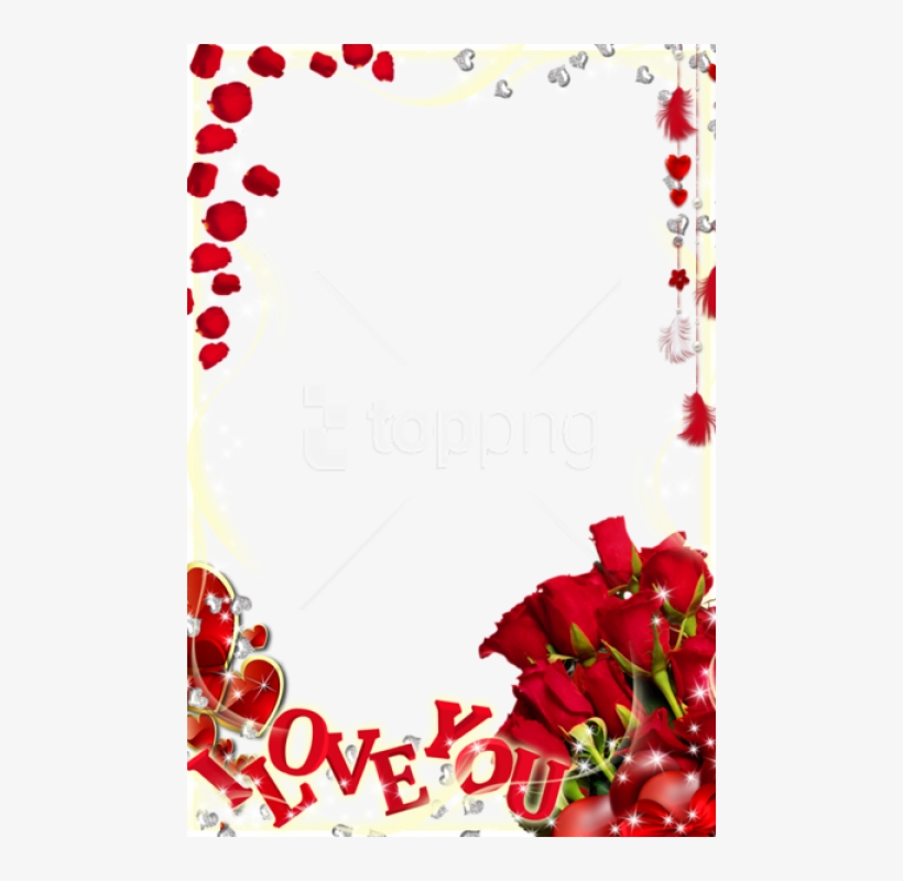 Free Png Cute Transparent Photo Frame With Roses Love - Cute Love Photo Frame, transparent png