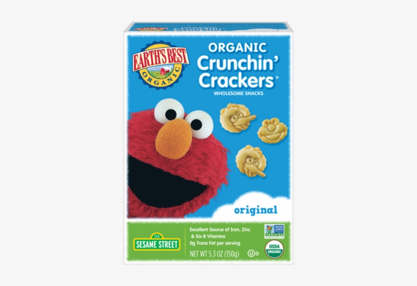 Earths Best Organic Sesame Street Original Crunching - Earth's Best Crackers, transparent png