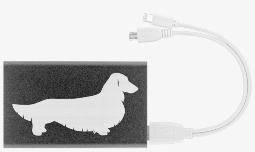 Longhair Dachshund Power Bank - Dachshund, transparent png