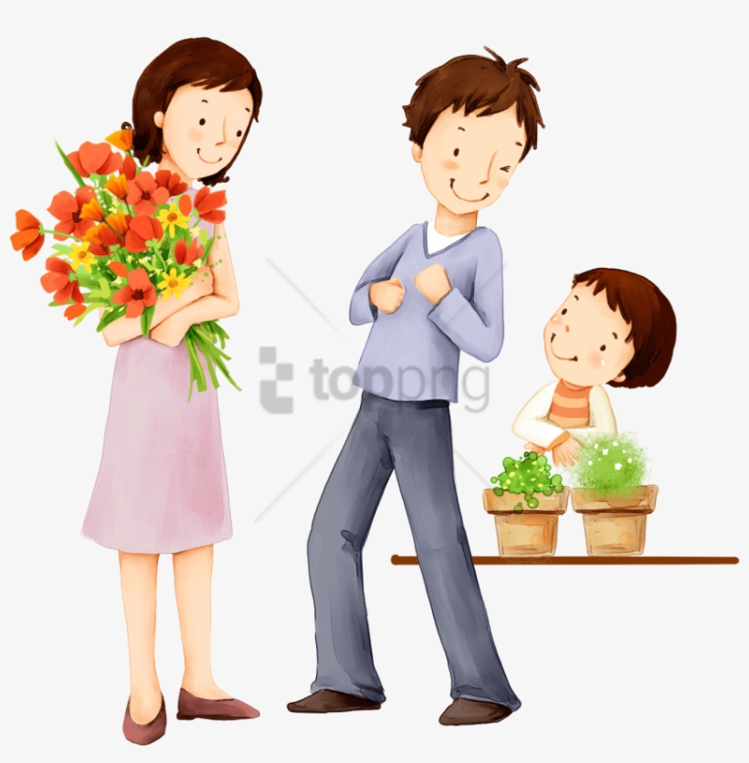 Free Png Download Family Cartoon Png Images Background - Happy Family, transparent png