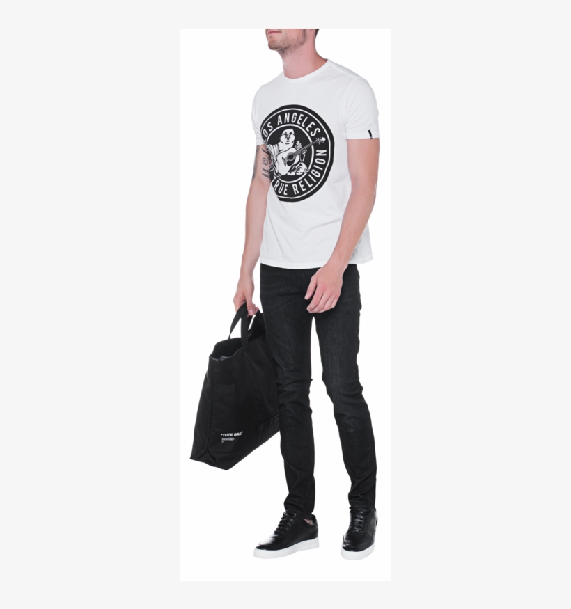 True Religion H Tshirt Big Buddha 1 White - Messenger Bag, transparent png