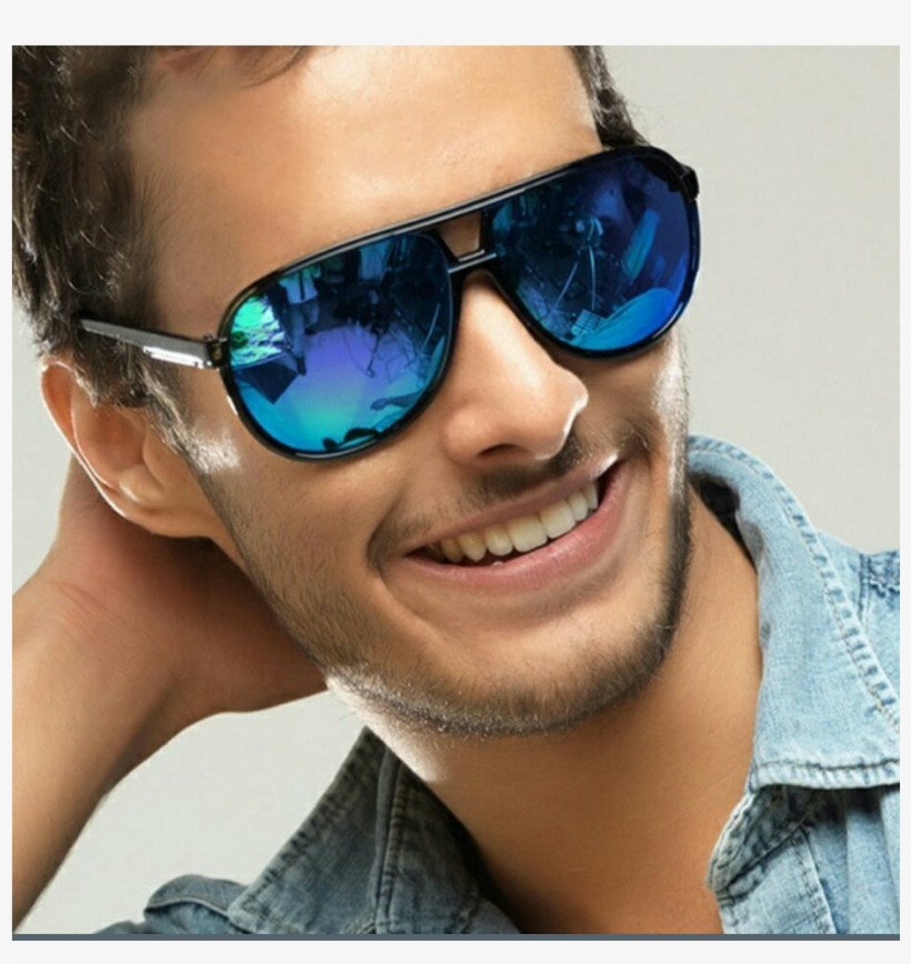 Men's Aviator Polarized Sunglasses, transparent png