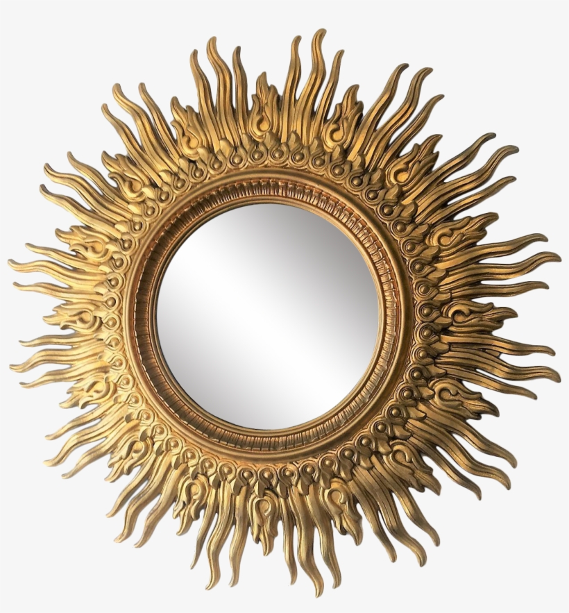 Jpg Library Library Mirror Clipart Vintage Free On - Vintage Sunburst Mirror, transparent png