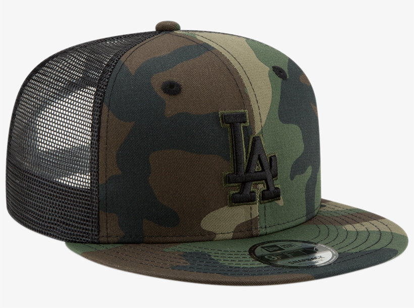 La Dodgers New Era 950 League Essential Woodland Camo - Baseball Cap, transparent png