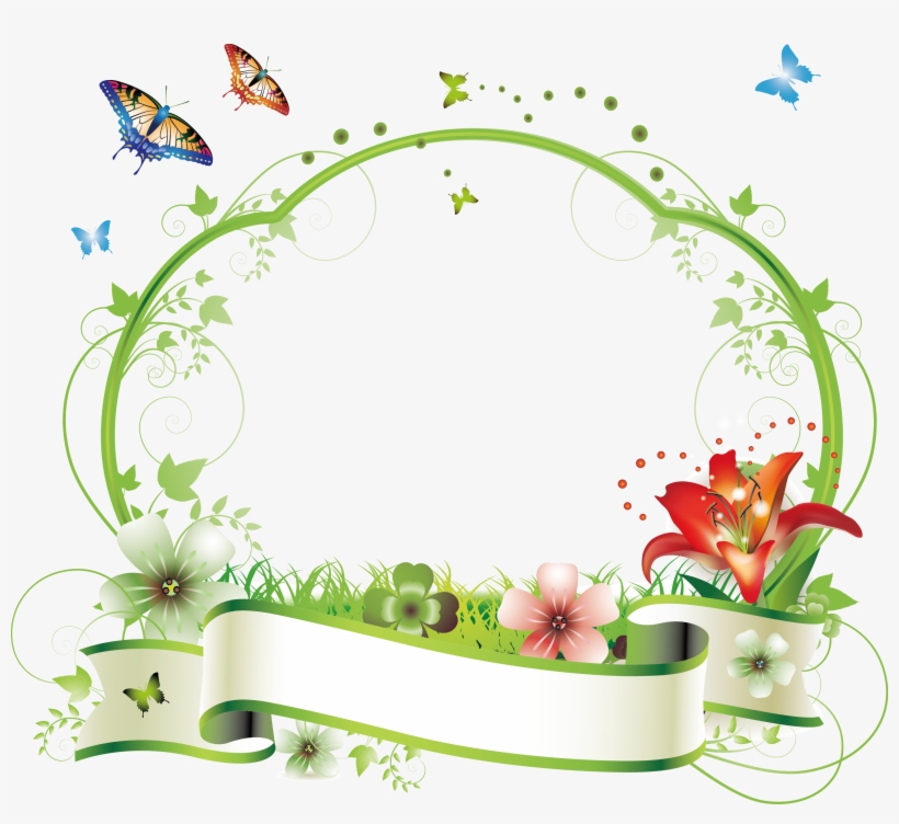 Flower Picture Frame Floral Design Clip Art - Vector Frame Flower Png, transparent png