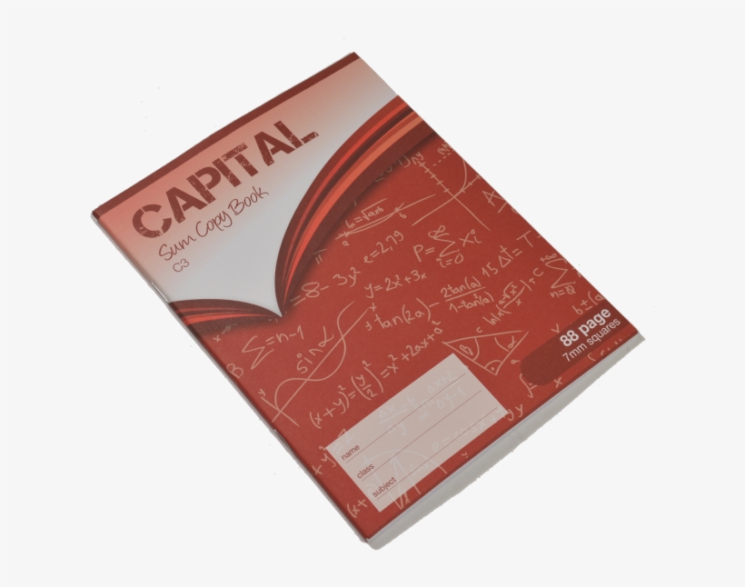 Capital Exercise Book 88 Pages 7mm Squares - Chocolate, transparent png