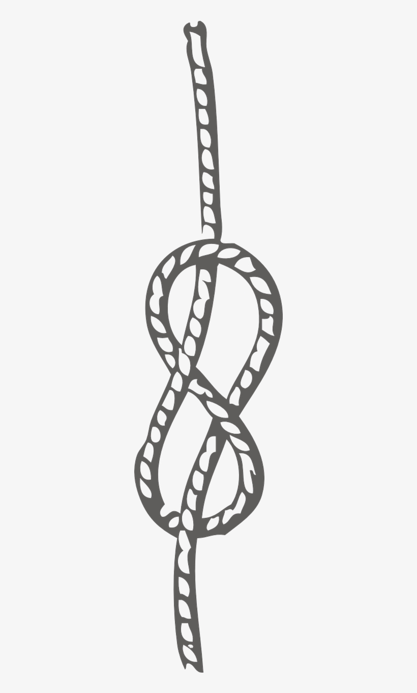 Knot Figure Eight Rope - Clip Art Knotted Rope, transparent png