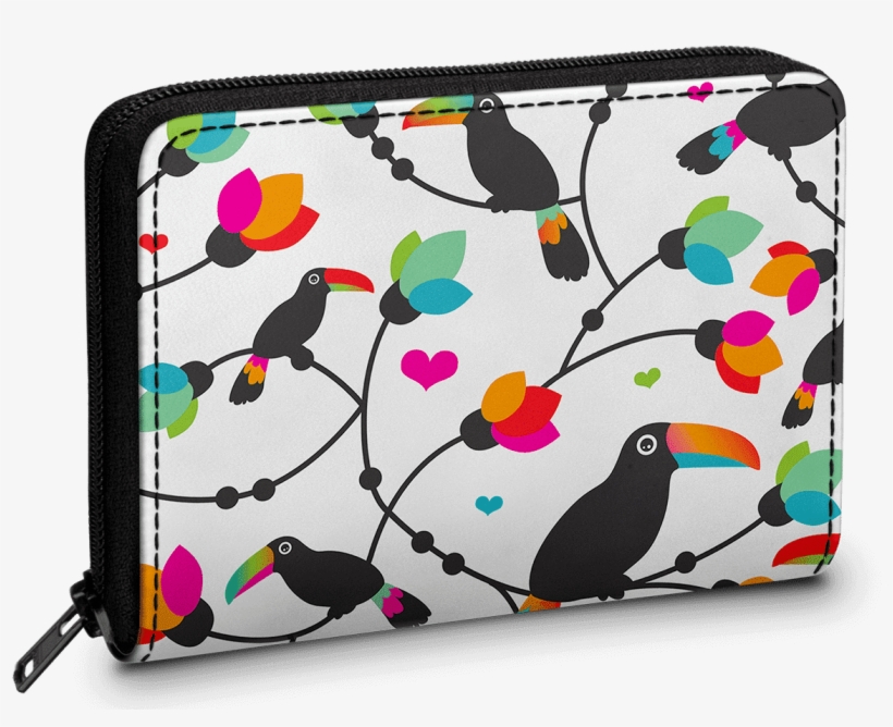 Dailyobjects Tree Tucan Zipper Slim Card & Coin Wallet - Piciformes, transparent png