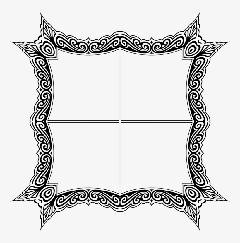 19 Vector Window Ornate Huge Freebie For Powerpoint - Ornate Border, transparent png
