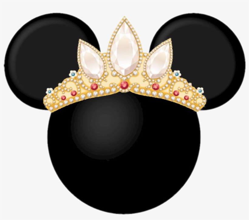 #princess #queen #crown #royal #royalty #gold #mickey - Tangled Mickey Ears With Crown, transparent png