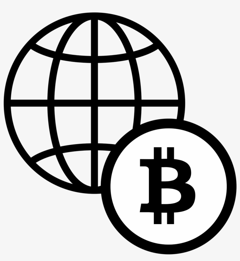 Bitcoin Icon Black - Transparent Globe Vector Png, transparent png