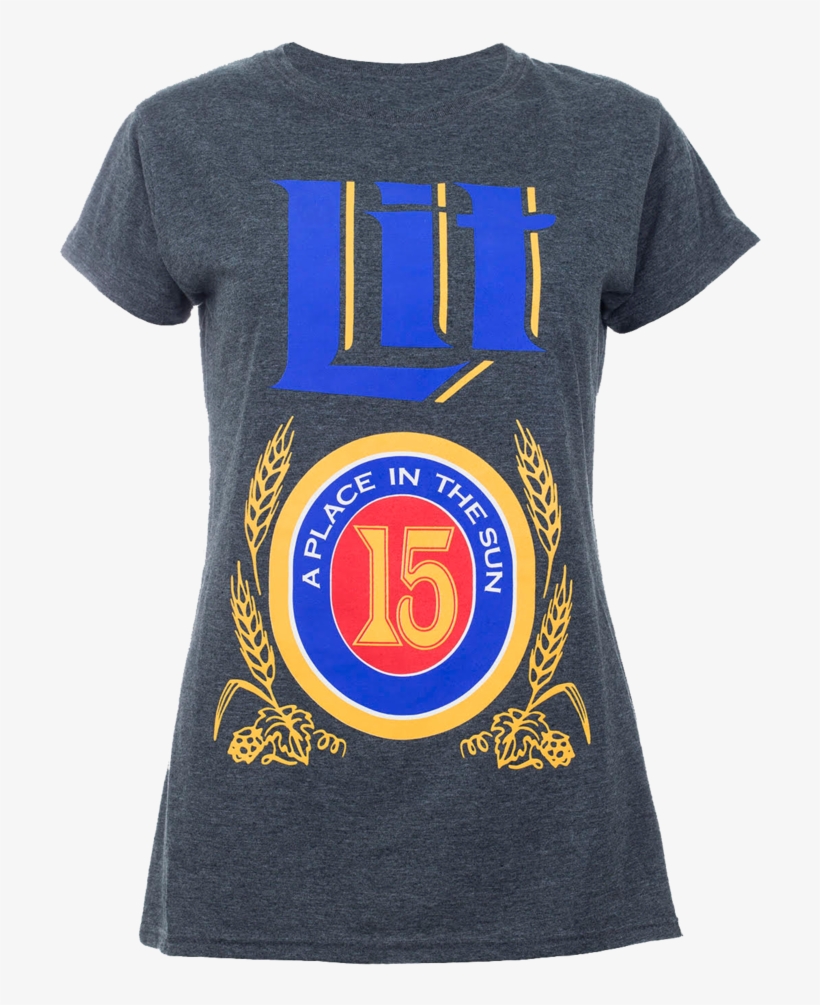 Lit Miller Lite Ladies T-shirt - Emblem, transparent png