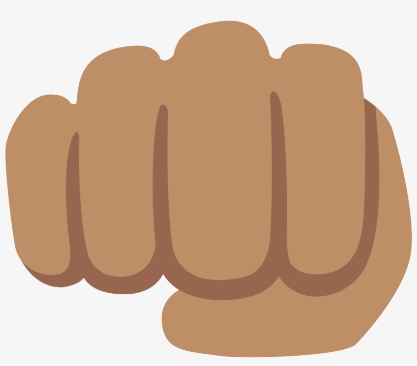 Open - Brown Fist Bump Emoji, transparent png