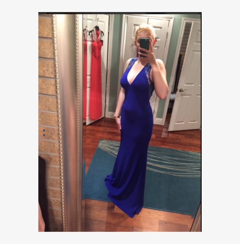 2017 Custom Newest Royal Blue Prom Dress,v Neck Prom - Gown, transparent png