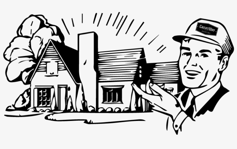 Commercial Roofing Contractors - Realtor Clipart Black And White, transparent png