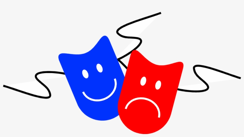 Mask Clipart Comedy Drama - Theatre Mask Clipart, transparent png