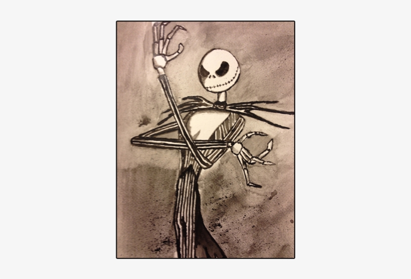 Spooner's Candy Image, Jack Skellington Watercolor - Watercolor Painting, transparent png