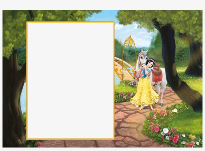 Snow White Photo Frame Png, transparent png