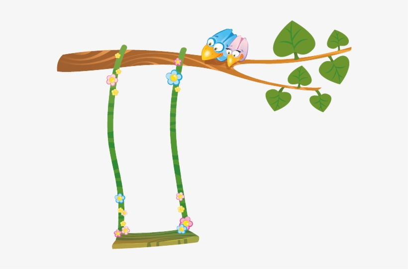 Jungle Wallstickers For Kids, Swing Of Vines Sticker - Disegni Altalena Per Bambini, transparent png