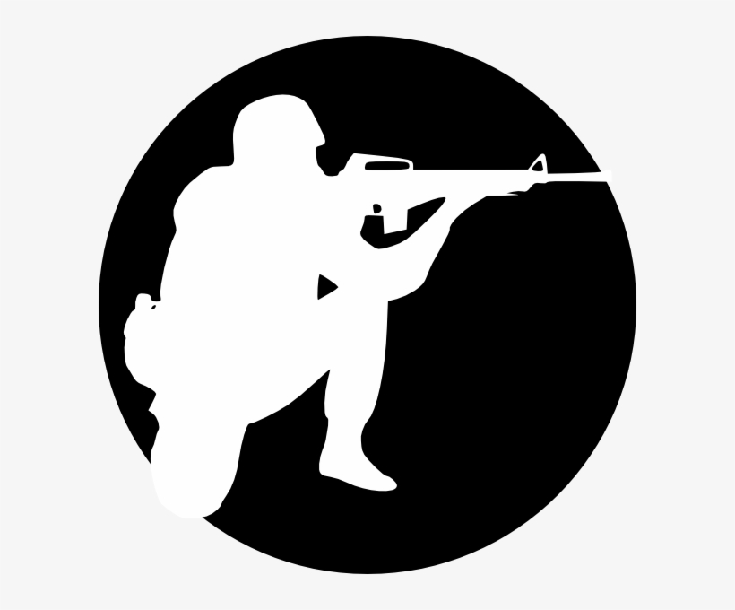 Circle Soldier Aiming Clip Art - If You Can T Stand Behind Our Troops Feel Free To Stand, transparent png