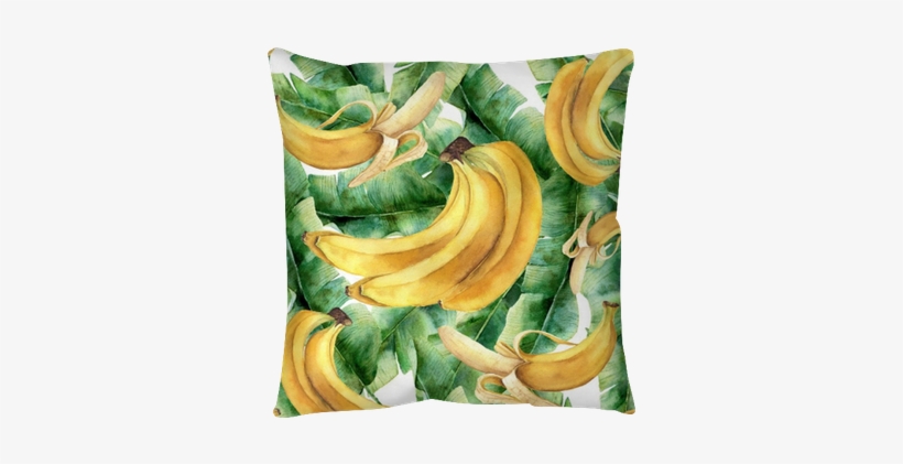 Watercolor Banana Tropical Pattern - Watercolor Painting, transparent png