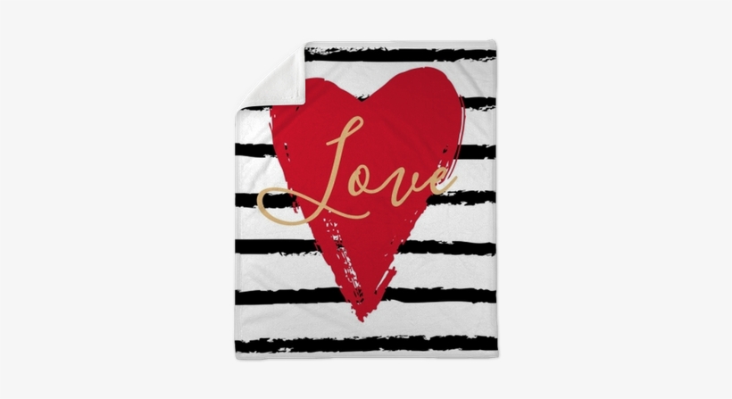 Hand Drawn Heart On Striped Background - Heart, transparent png