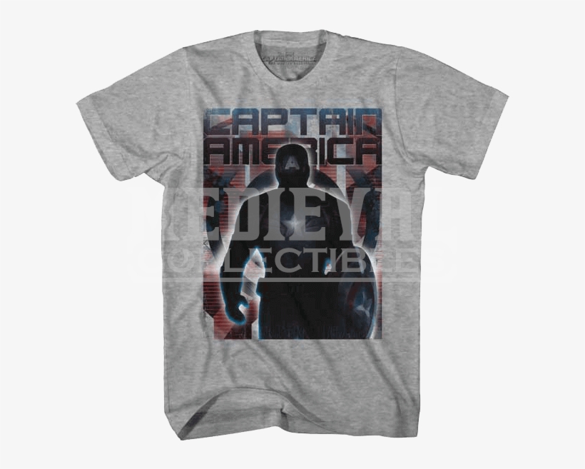 Captain America Winter Soldier Silhouette T-shirt - John Wayne T Shirts, transparent png
