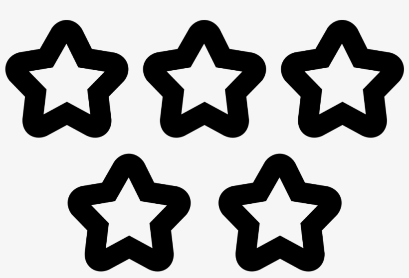 Five Stars Quality Symbol - Corona Navideña En Silueta, transparent png