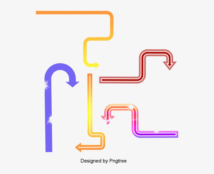 Beautiful Cartoon Cute Hand-painted Arrow Direction - Cartoon, transparent png