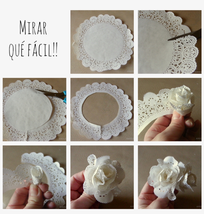 Lace Paper Flower - Diy Lace Flowers, transparent png