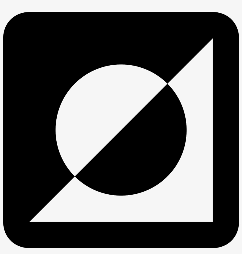 Invert Selection Icon It Is A Square With A Circle - Design, transparent png