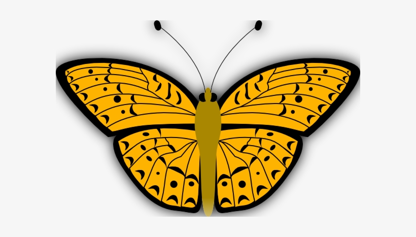 Yellow Butterfly Clipart - Flying Butterfly Clipart Yellow, transparent png