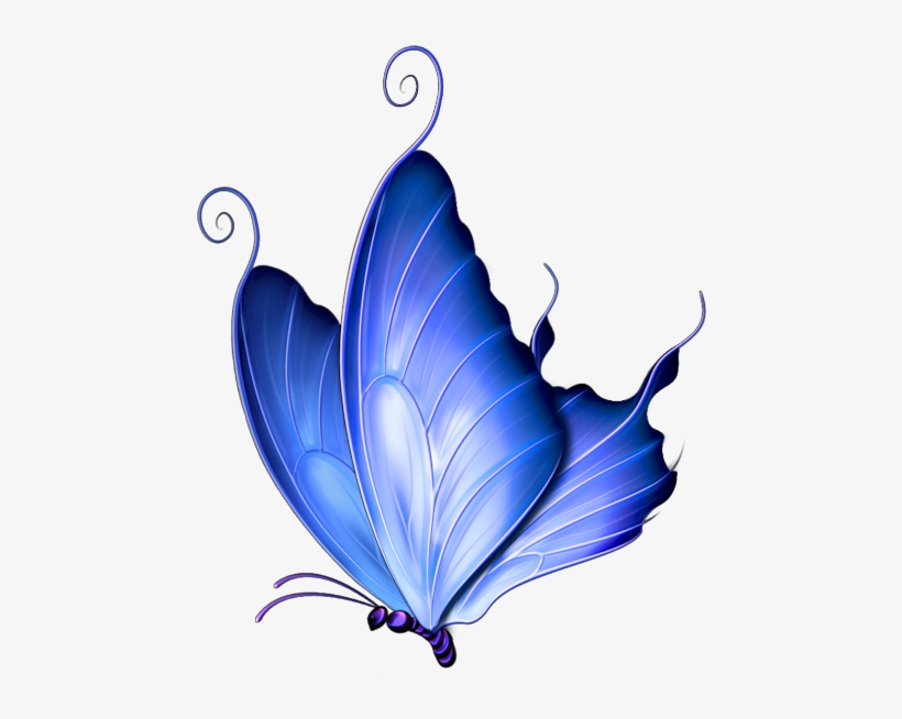 Transparent Blue Deco Butterfly Png Clipart - Pink Butterfly Throw Blanket, transparent png