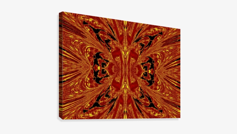 Red Yellow Butterfly Canvas Print - Motif, transparent png