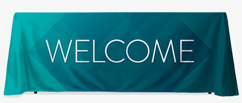 Teal Diamond Welcome - Welcome Table Banner, transparent png
