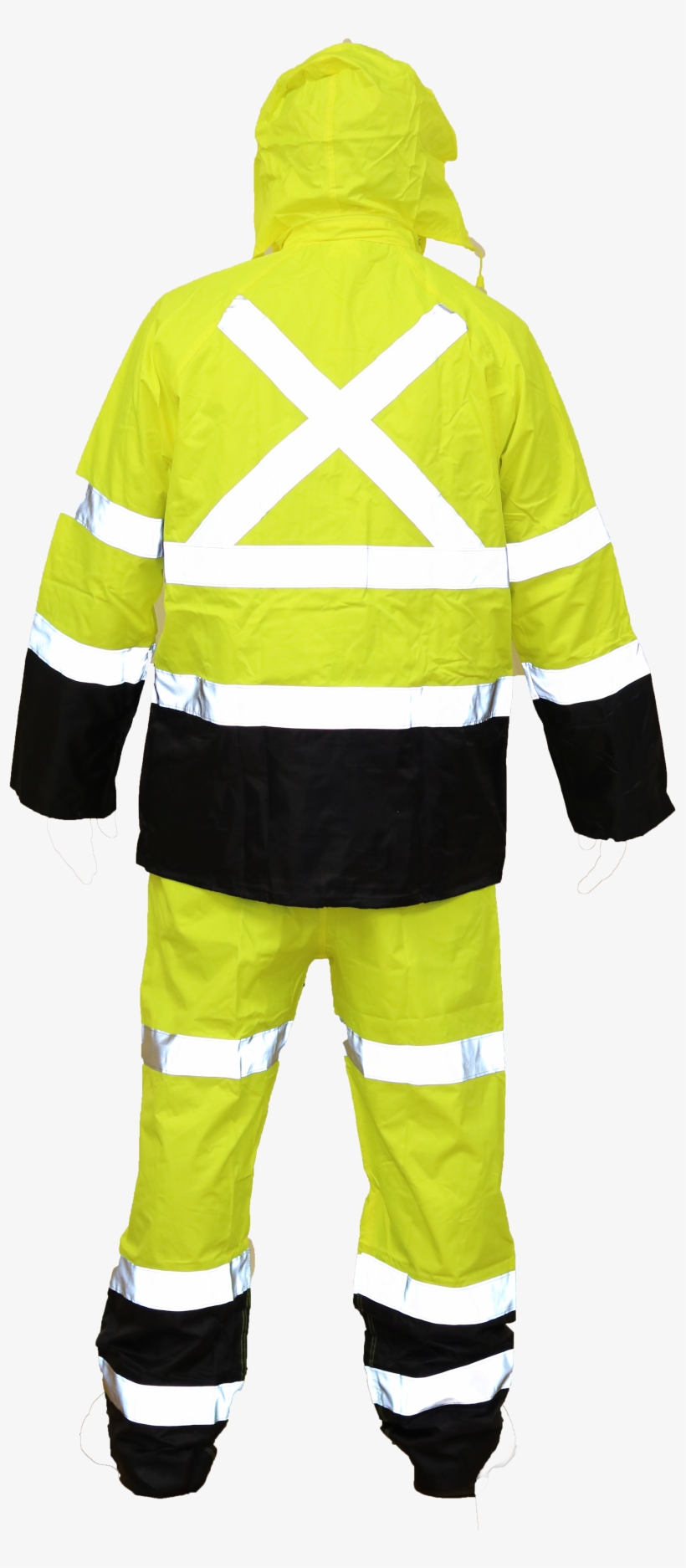 Storm Yellow/navy 2 Piece High Viz Rain Suit 3m Scotchlite - Retroreflective Sheeting, transparent png