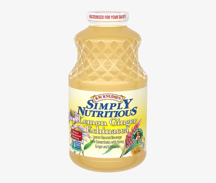 Lemon Ginger Echinacea - Rw Knudsen Simply Nutritious 100% Juice, Natural -, transparent png