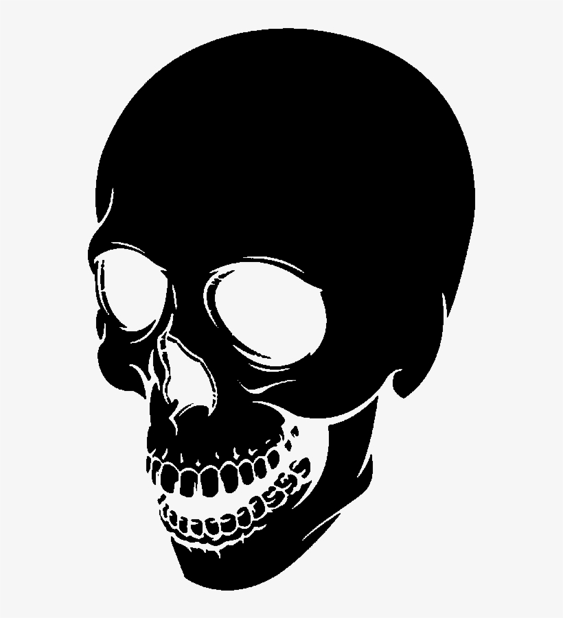 Skull Angled Emblem Bo - Black And White Skull Png, transparent png