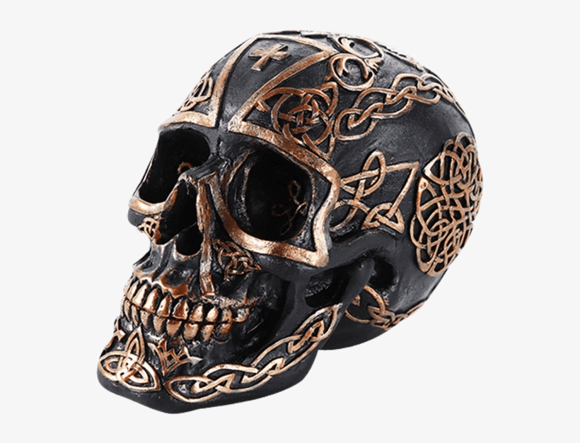 Celtic Cross Black Skull - Celtic Skull, transparent png