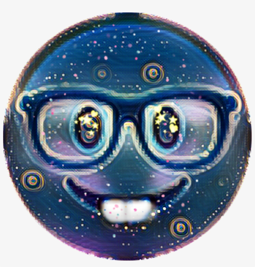 Nerd Emoji Midnight Glasses Confetti Colorsplash Blue - Egg Decorating, transparent png