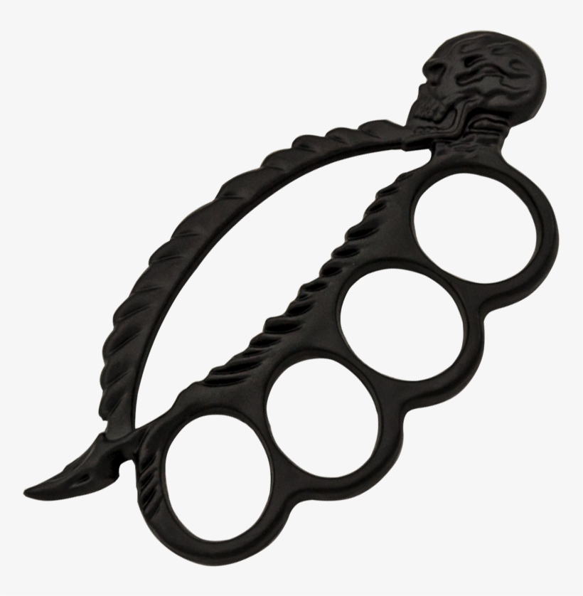 Tiger Tactical Black Skull Iron Flamer Buckle - Steel, transparent png