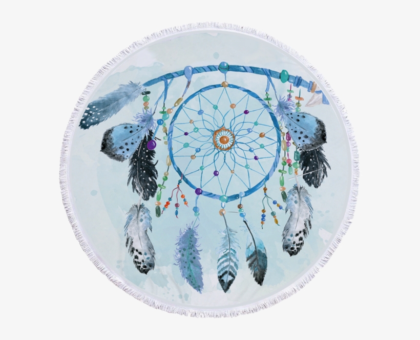 Round Towel - Boho Flowers Dreamcatcher, transparent png