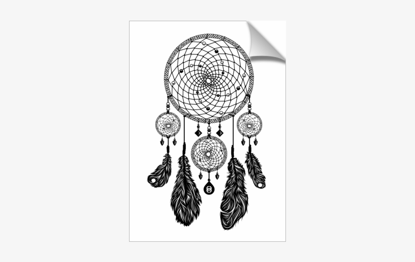 Dreamcatcher - Artwork - Simple Black And White Dream Catcher, transparent png